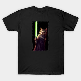 Fun Cat Print ~ AI Art ~ Fantasy Cat ~ Sci-fi Cat ~ Cats with Lightsabers T-Shirt